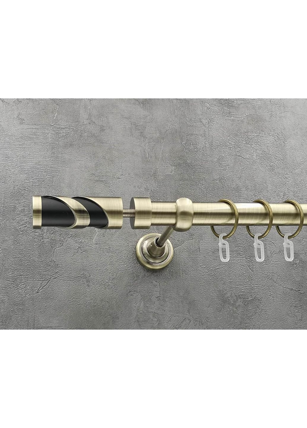 Карниз Сієна гладка штанга одинарний відкритий 25 мм 400 см Антик Quadrum (352782299)