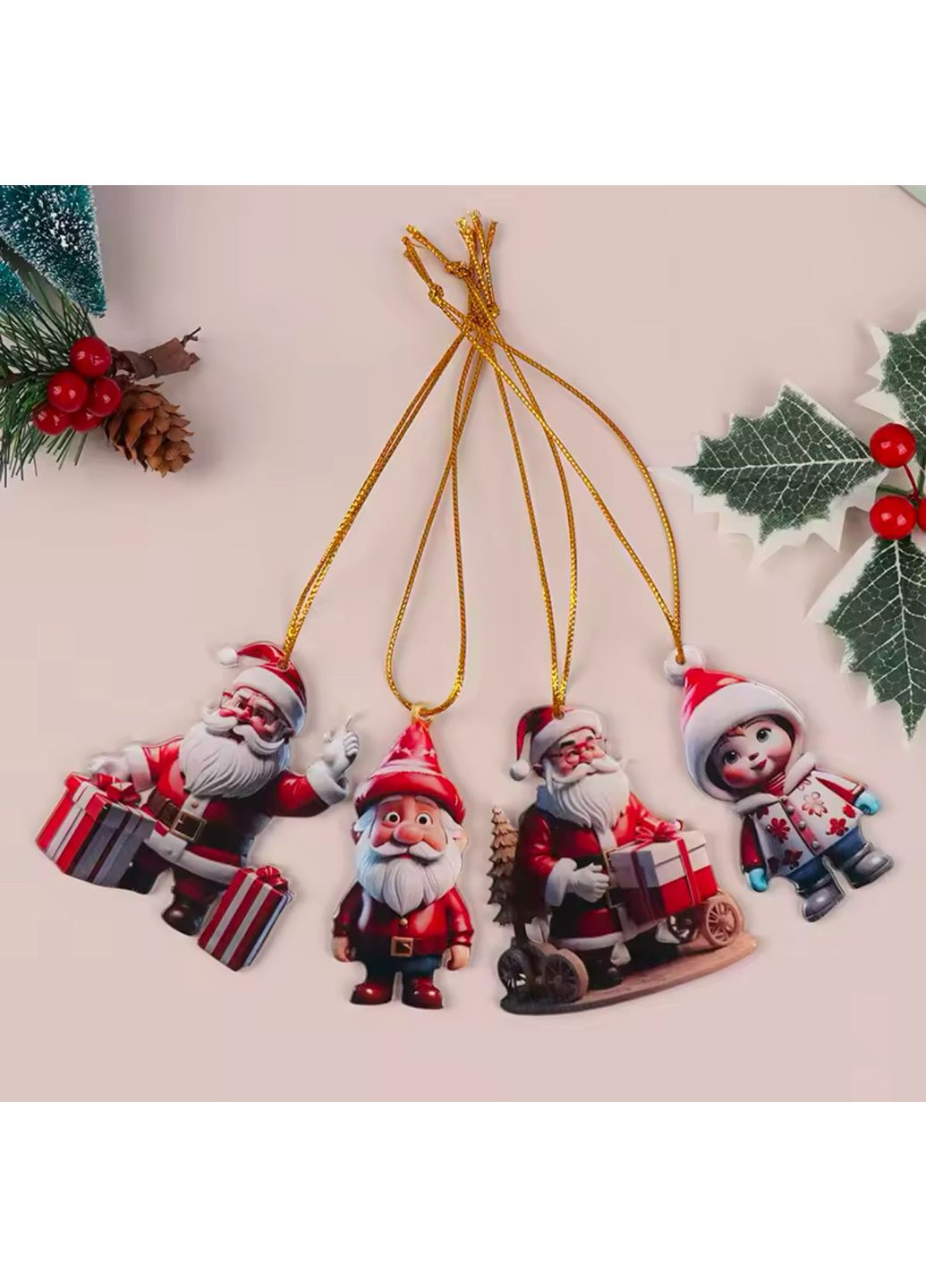 Акриловая подвеска, Рождественская игрушка с изображением милой змеи на удачу и благополучие символ 2025 года. No Brand (314523604)