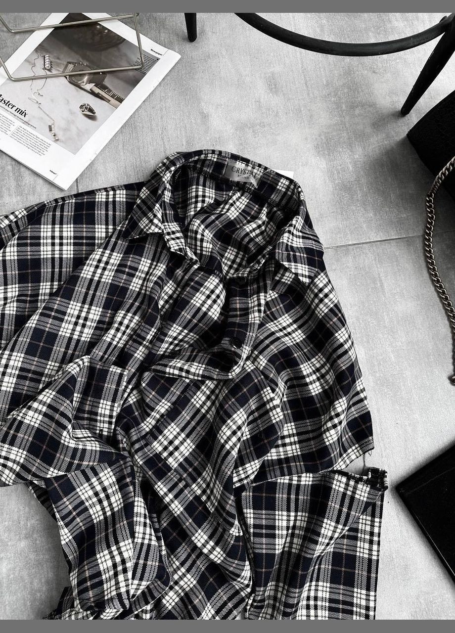 Красива сорочка в клітку, якісна та приємна до тіла, ідеально підходить для розмірів 42-46, стильна та зручна No Brand 1205 (324218909)