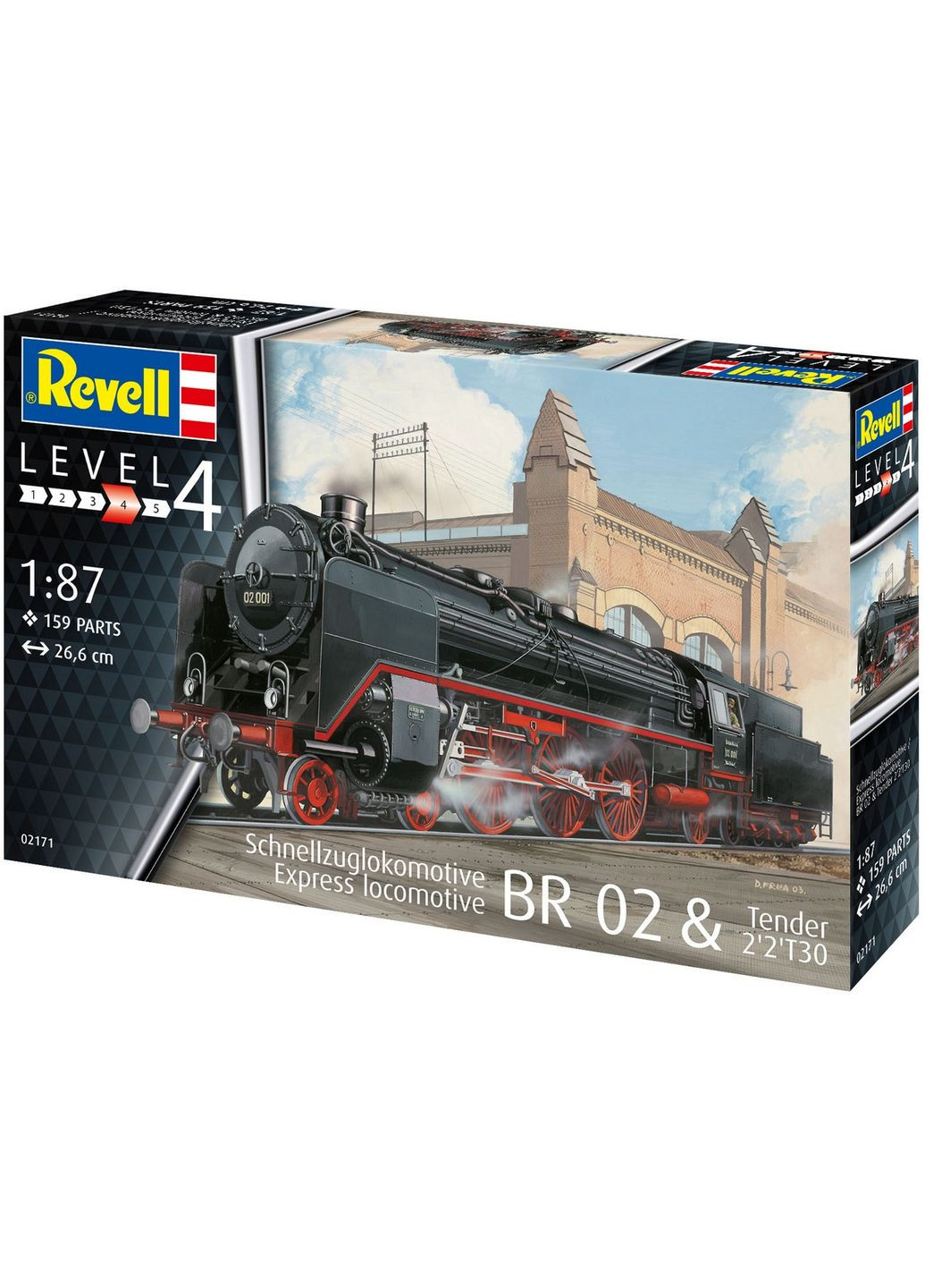 Сборная модель Экспресс локомотив BR02 с тендером 2'2'T30 уровень 4 масштаб 1:87 (RVL-02171) Revell _02171 (315402977)