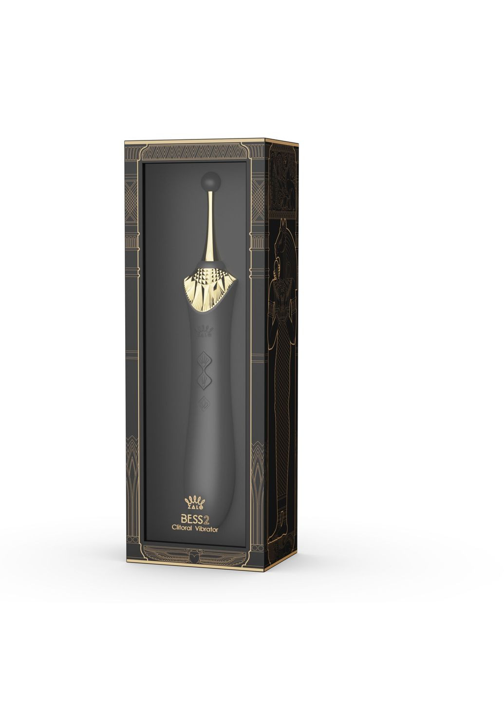 Мультифункціональний вібратор Bess 2 Obsidian Black, 4 насадки, підігрів - CherryLove Zalo (332209250)