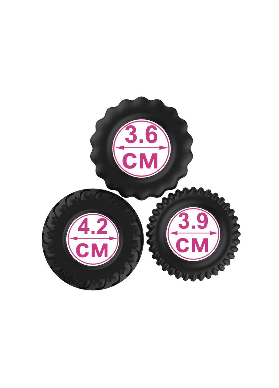 Набір ерекційних кілець "Titan Pleasure Set", силіконові, різного діаметру LyBaile (317747968)