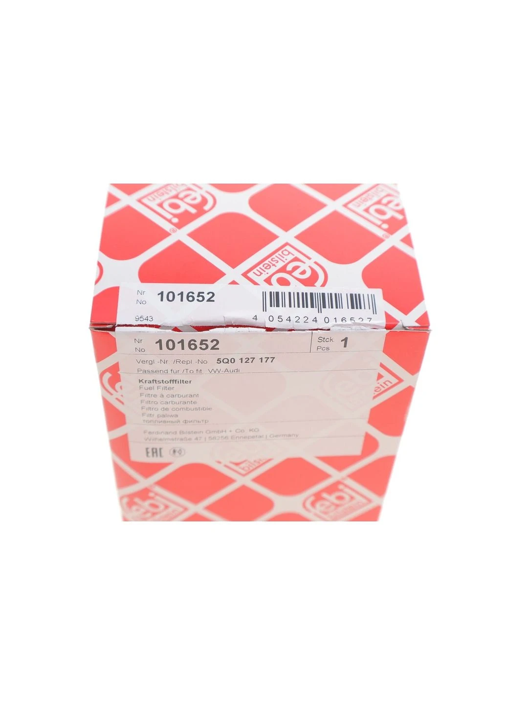 Фільтр паливний Audi A3/Q2/TT/Skoda Octavia/SuperB/VW Caddy/Golf/Passat/Polo/Tiguan 1.6/2.0TDI 09- 101652 UA63 Febi Bilstein (342409461)