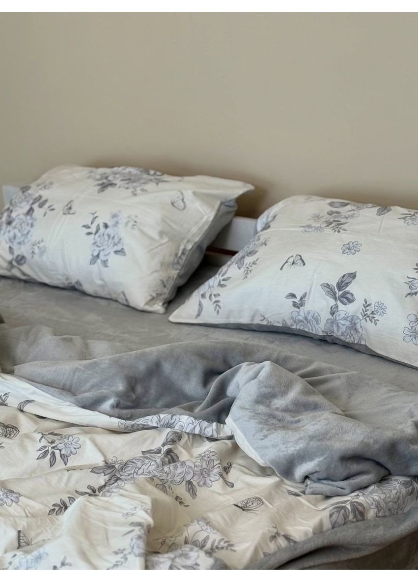 Постельное белье полуторное Home Сатин Плюш 21343 160х215 см DUSHKA (366574505)