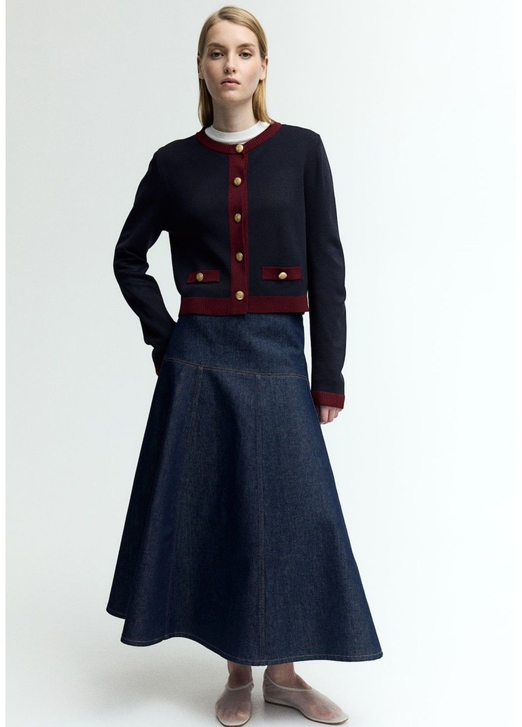 Темно-синий демисезонный кардиган H&M