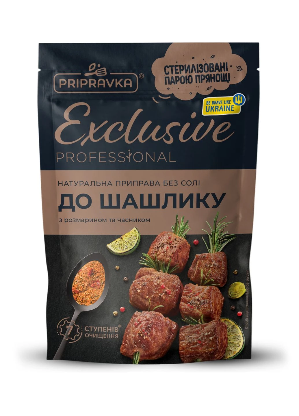 Натуральна приправа без солі до шашлику з розмарином та часником Exclusive, 45 г Приправка (376602831)