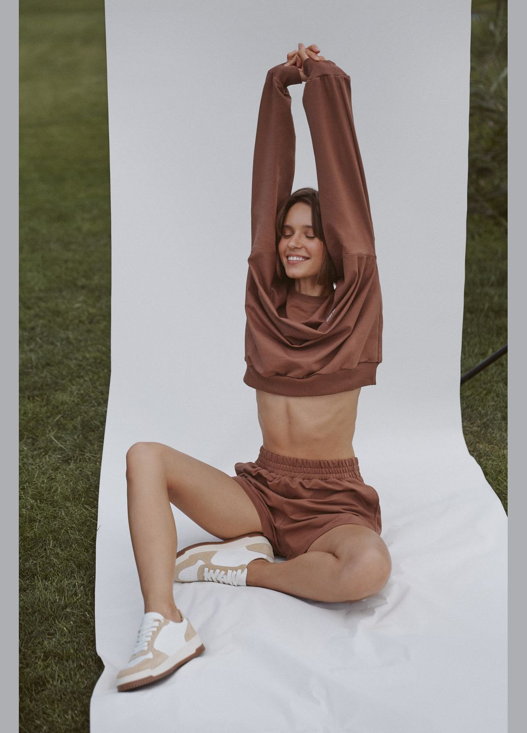 Коричневый свитшот, цвет коричневый ES8 (282969288)