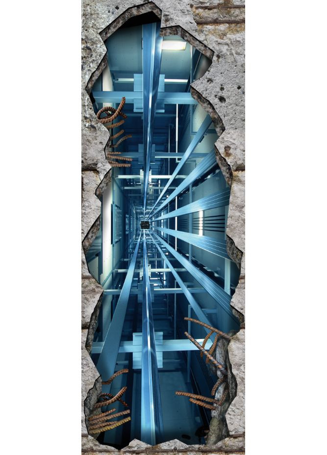 3д наклейка на підлогу 3D TUNING STUDIO Шахта ліфта 3300х1200х0.15мм No Brand (362499308)