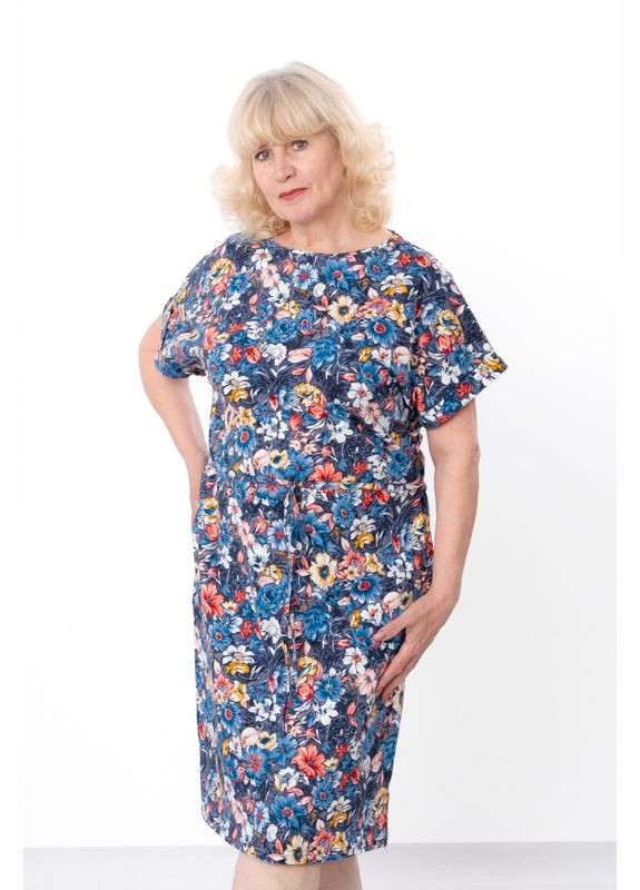 Сіра повсякденний сукня жіноча (p-7878) Носи своє з квітковим принтом