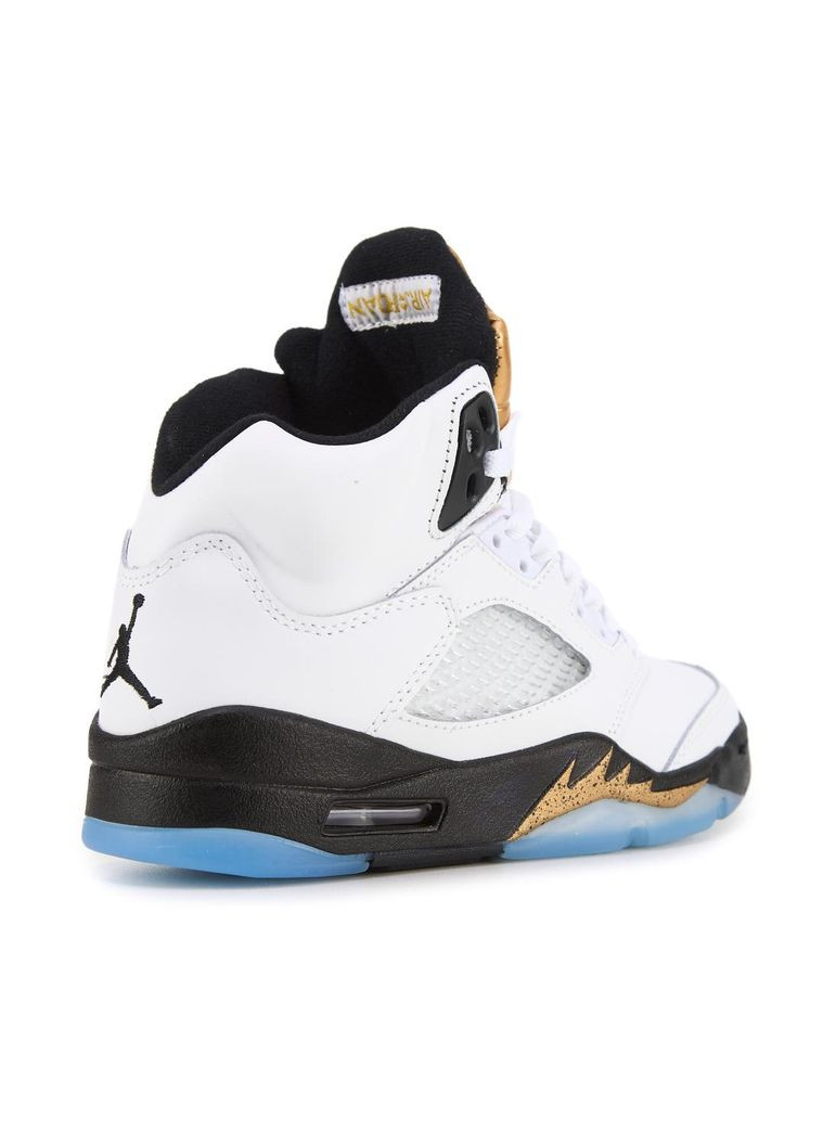 Белые демисезонные кроссовки мужские nike air jordan 5 retro olympic white найк аир джордан No Brand