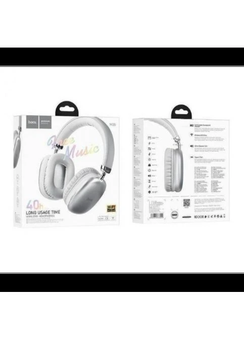 Бездротові Bluetooth 5.3 навушники з мікрофоном W35 Free Music Сірі Hoco (373394331)