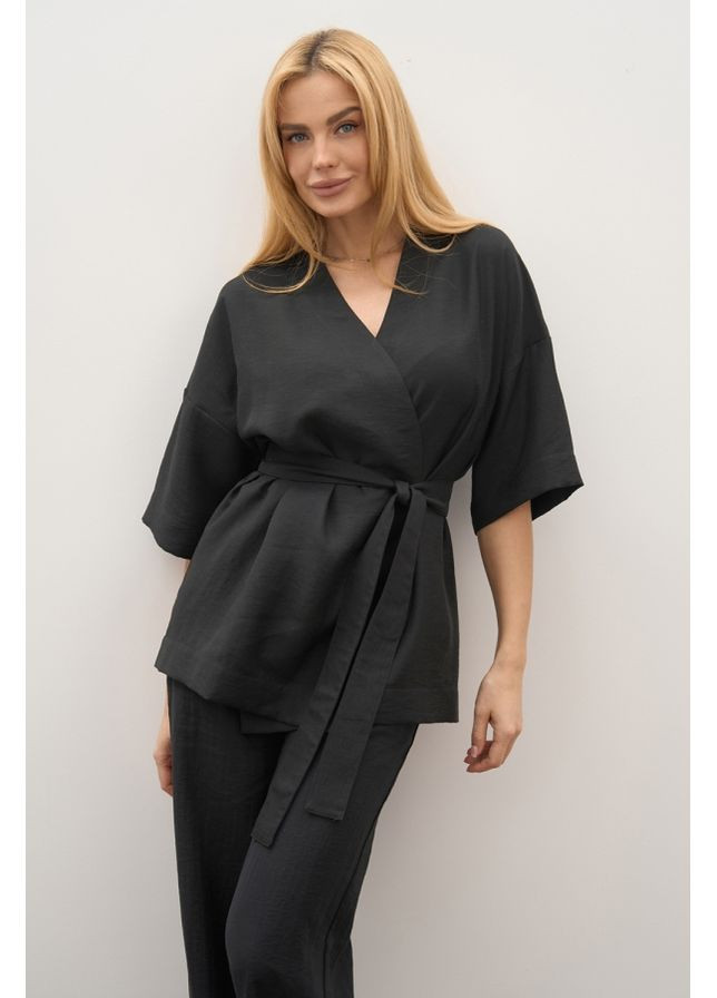 Чёрная женское кимоно Bellise