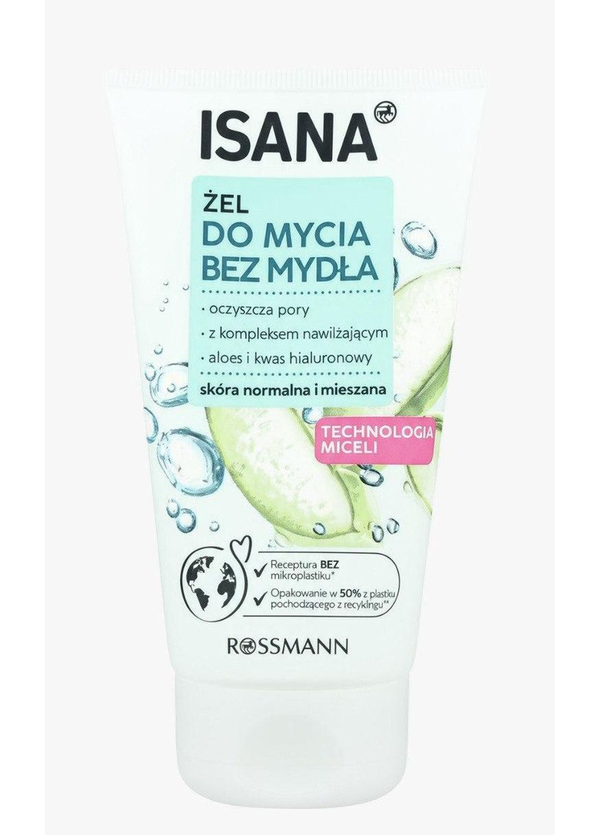 Гель для вмивання з алое вера та гіалуроновою кислотою Seifenfreies Waschgel 150 мл Isana (368864928)