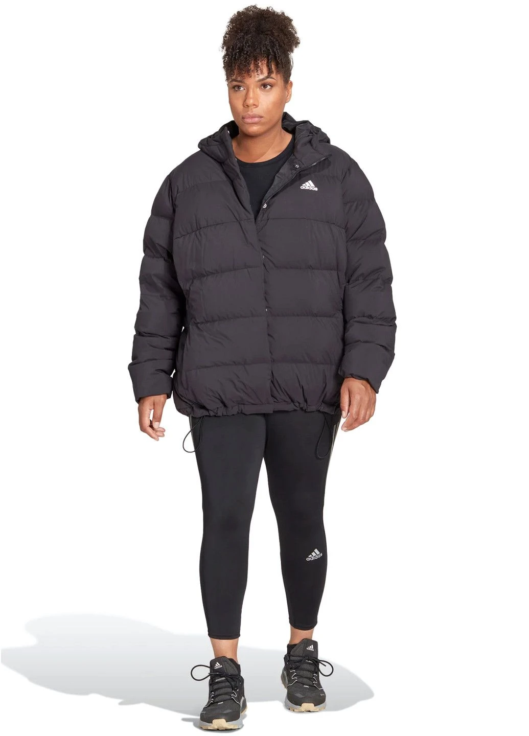 Черная зимняя куртка adidas W HEL H J IN