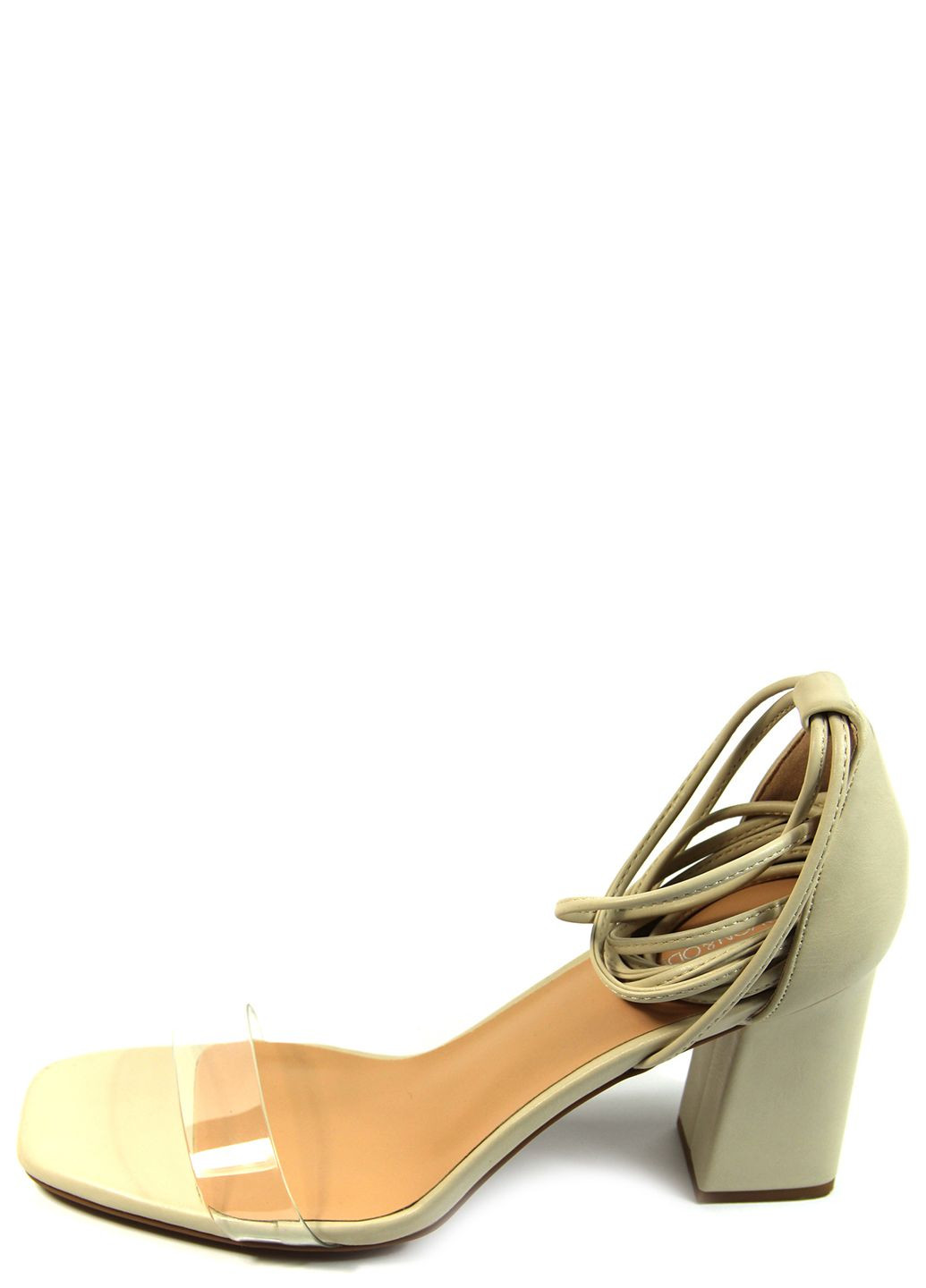 Бежевые женские босоножки Even&Odd на завязках