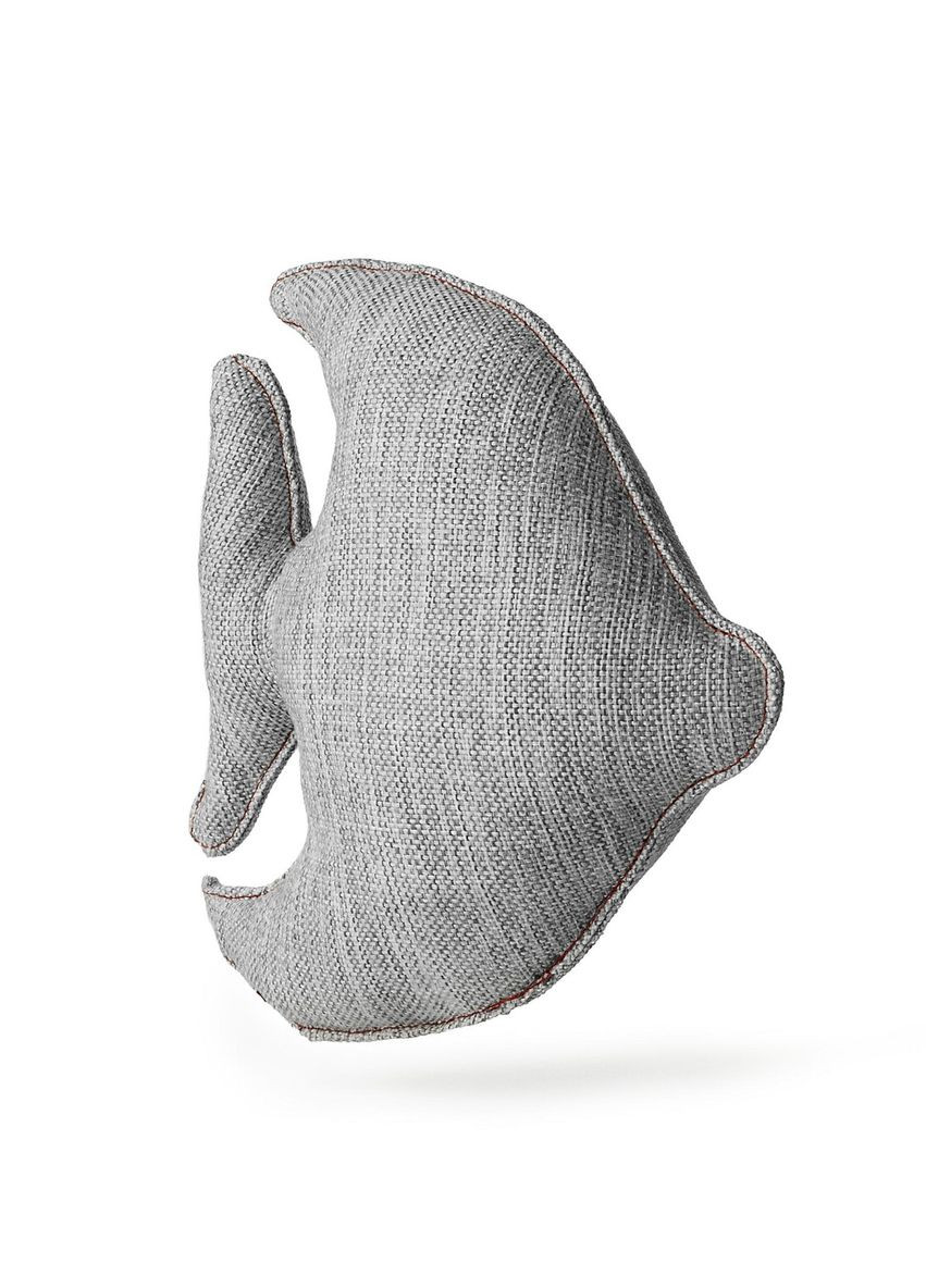 Іграшка для собак Текстильна іграшка, рибка, 66г. 19х18х6см Світло-сіра Happet (353687719)