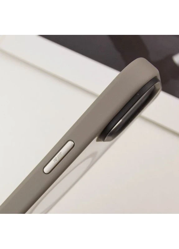 TPU+PC чехол MagSafe для Apple iPhone 15 6.1" сірий Frosted Skin Friendly No Brand (403006913)