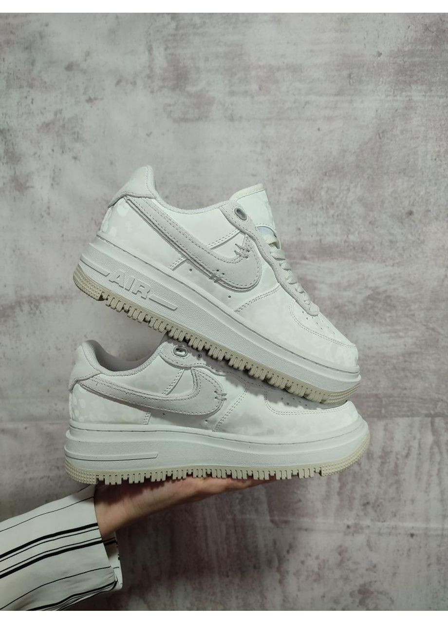 Білі Осінні кросівки чоловічі nike air force 1 low luxe summit white найк аір форс 1 преміум No Brand