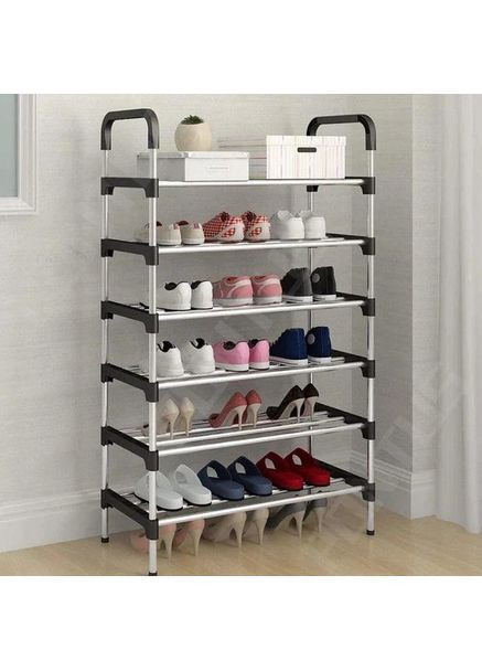 Полка для взуття для 18 пар взуття, стелаж на 6 секцій (ярусів) металева 56 х 28 х 113 см No Brand (361669542)