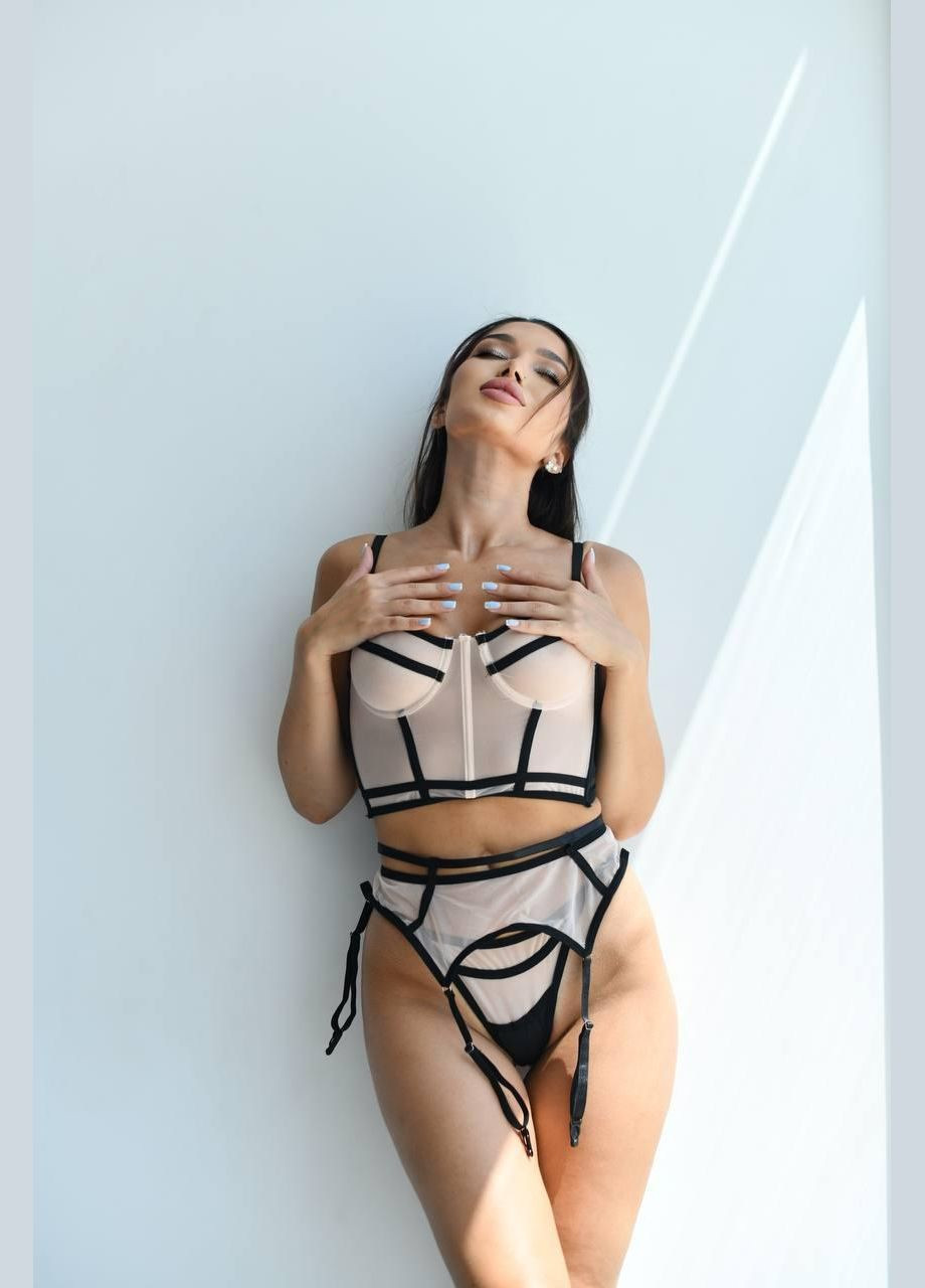 Бежевий демісезонний жіночий комплект нижньої білизни No Brand