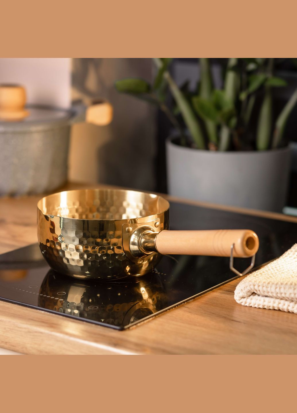 Сотейник із нержавіючої сталі 16 см, золото No Brand (328441555)