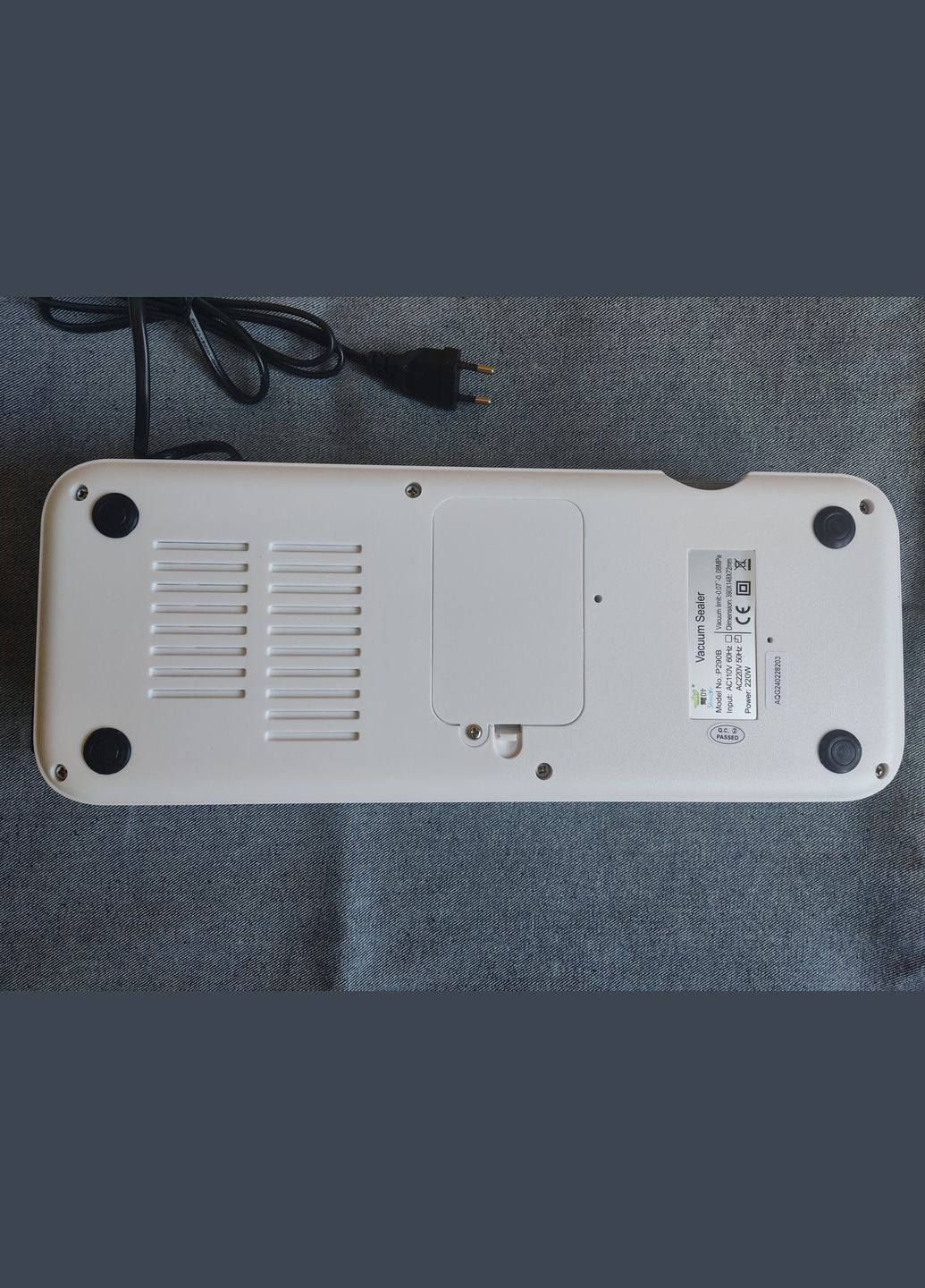 Вакуумний пакувальник (вакууматор) P-290B з РК-дисплеєм (білий) No Brand (330642228)