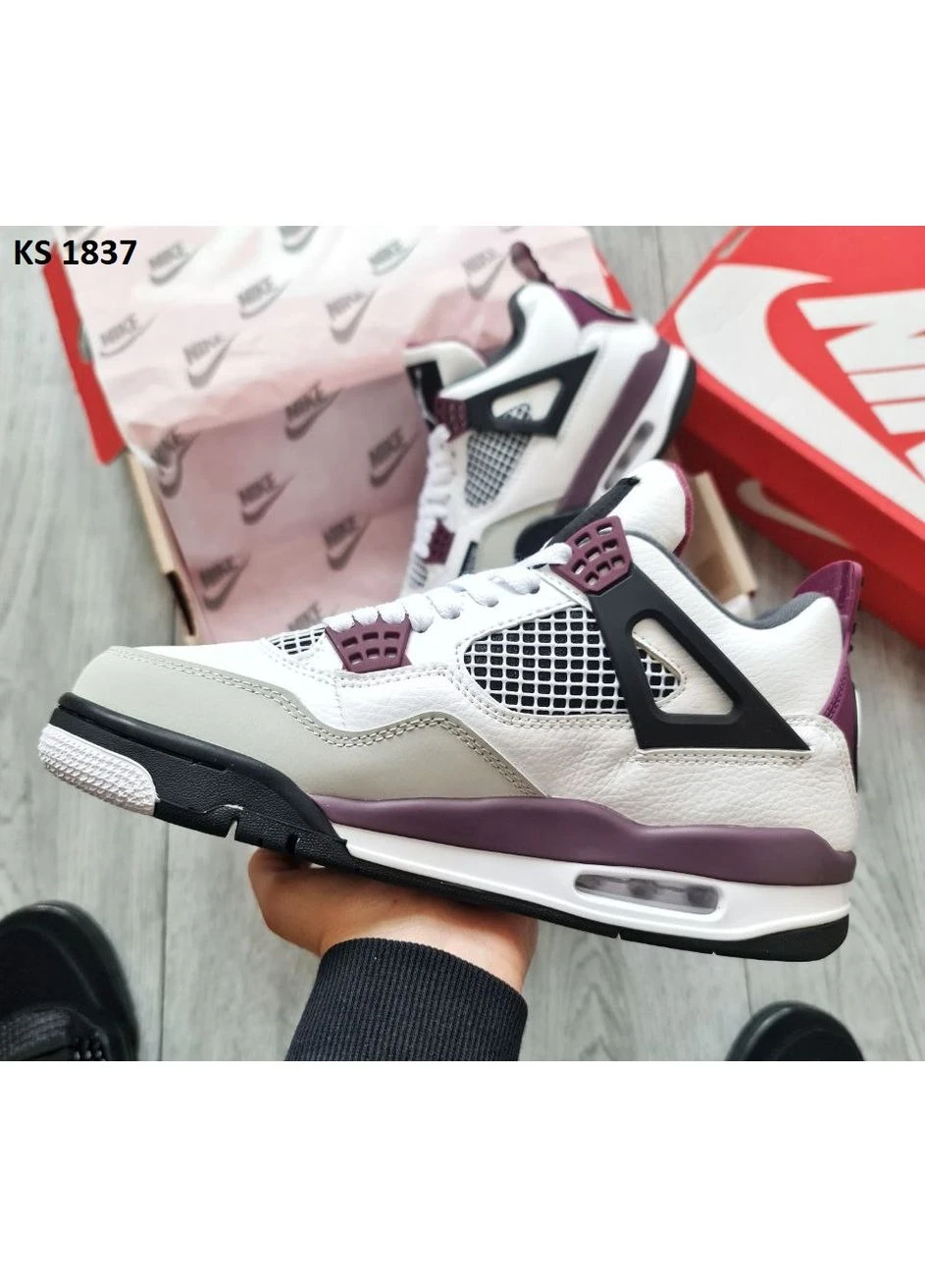 Комбіновані літні кросівки nike x psg air jordan 4 retro найк аір ретро No Brand