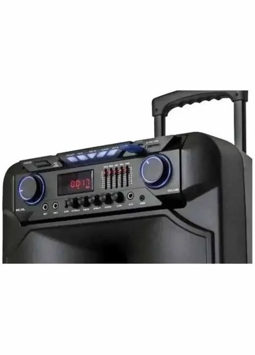 Портативна колонка ZPX ZXX-1011 з 2 мікрофонами та пультом Акустична система 800Вт RGB підсвічування Чорний No Brand (357208088)