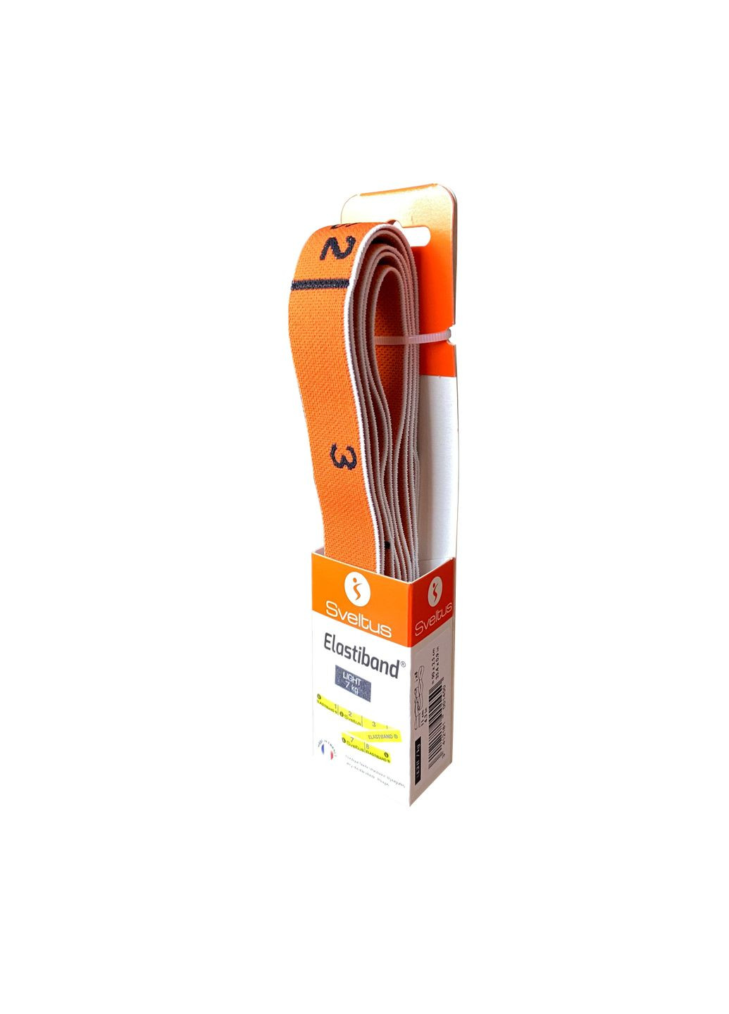 Эспандер для фитнеса оранжевый, 7кг в коробки + QR код (SLTS-0145) Sveltus elastiband (293851369)