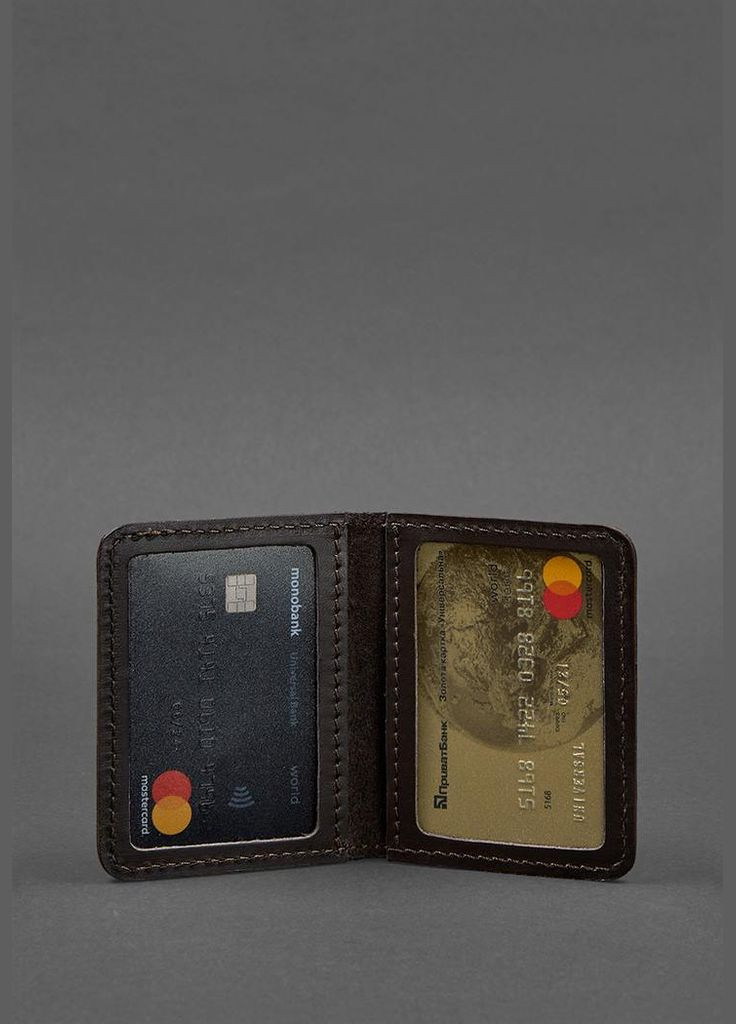 Чоловіча шкіряна обкладинка для ID-паспорта і водійських прав 4.0 карбон коричнева (A-027334) BlankNote (328444875)