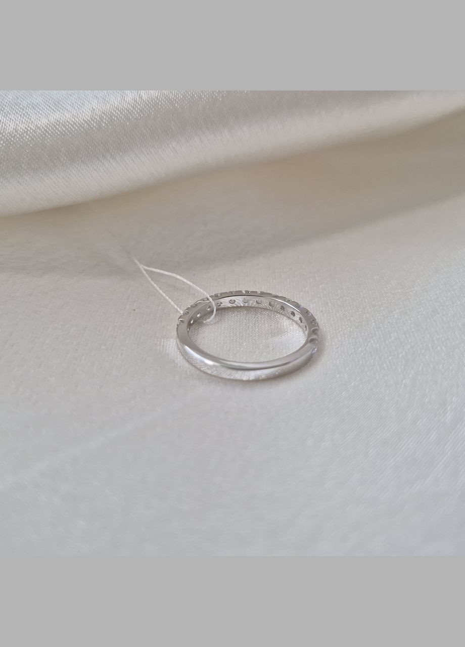 Серебряное кольцо Дорожка с Белыми камнями 16.5 размер серебро 925 пробы родированное л022р 1.75г No Brand (335053829)