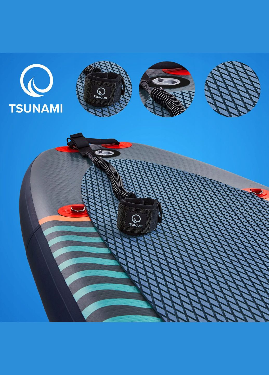 Надувная SUP доска 350 см с веслом Wave T03 TSUNAMI (322668359)