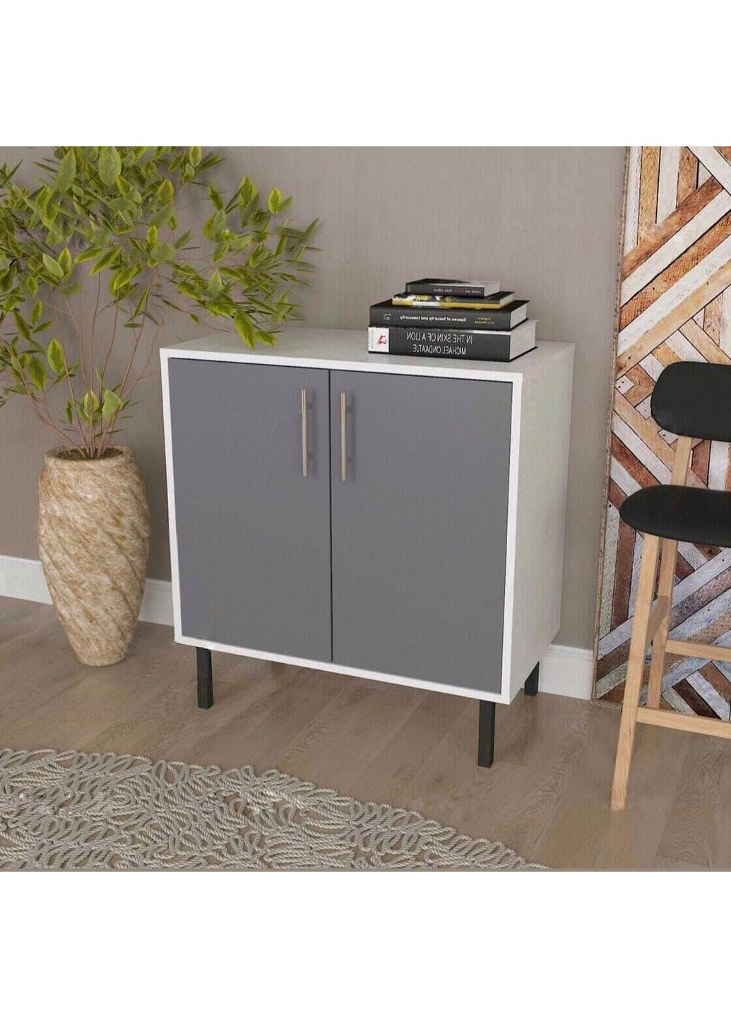 Комод на залізних ніжках, всередині з полицею, тумба з дверцятами, комод у спальню, у ванну, у передпокій I-195 No Brand (371910485)