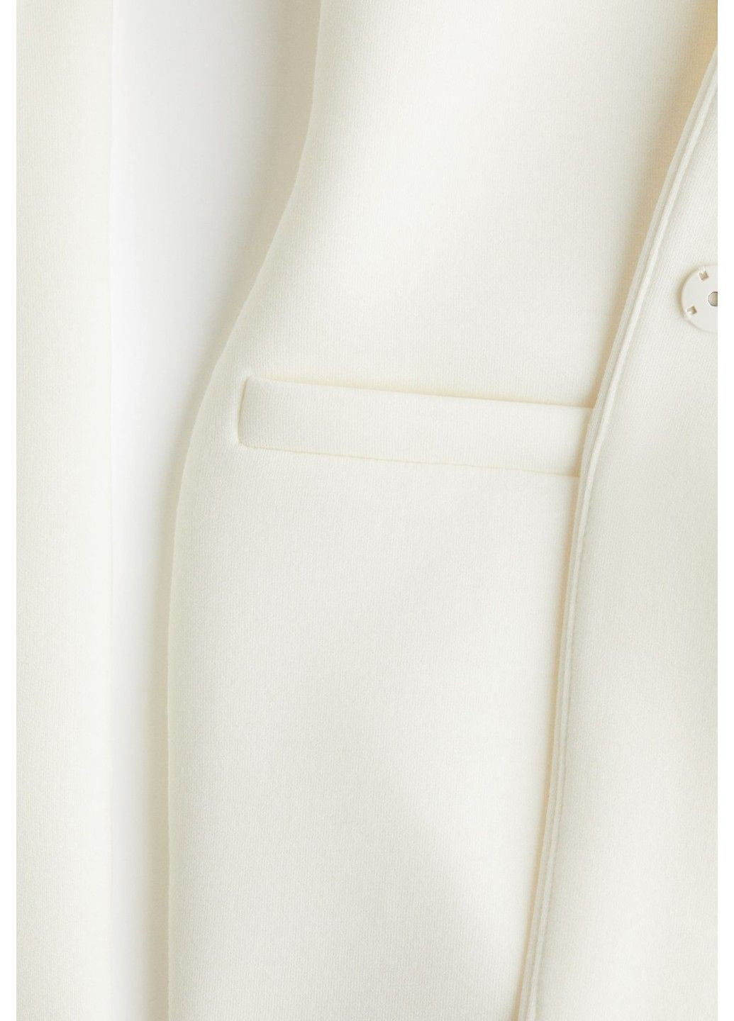 Белый женский женский приталенный пиджак с неопреновым эффектом (58587) xs белый H&M - демисезонный