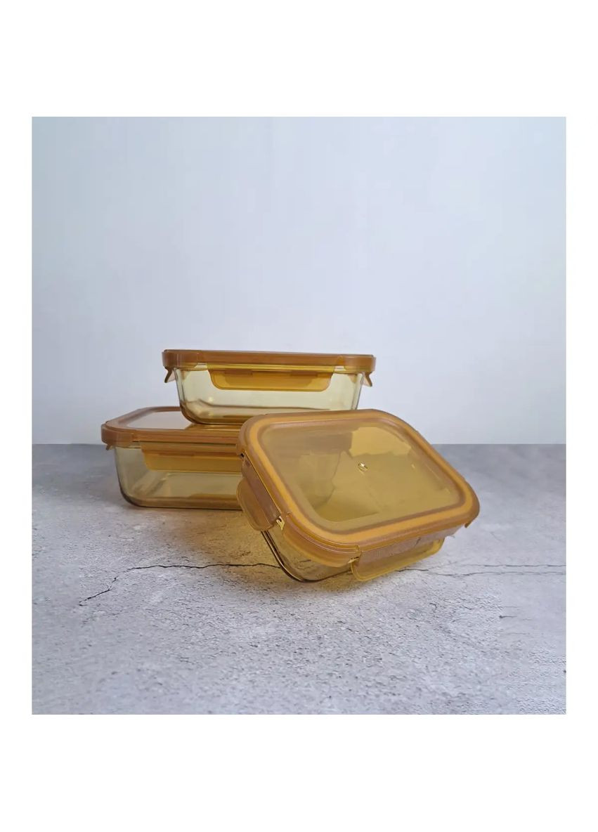 Пищевый контейнер 1040 мл стеклянный с пластиковой крышкой VT-7810 (127041) Vittora (316592508)