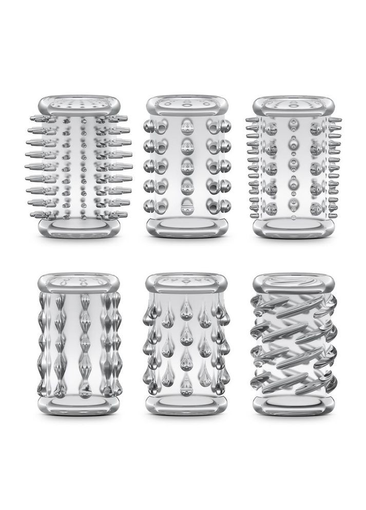 Набор насадок с разной структурой Stay Hard Cock Sleeve Kit прозрачные Blush (303906050)