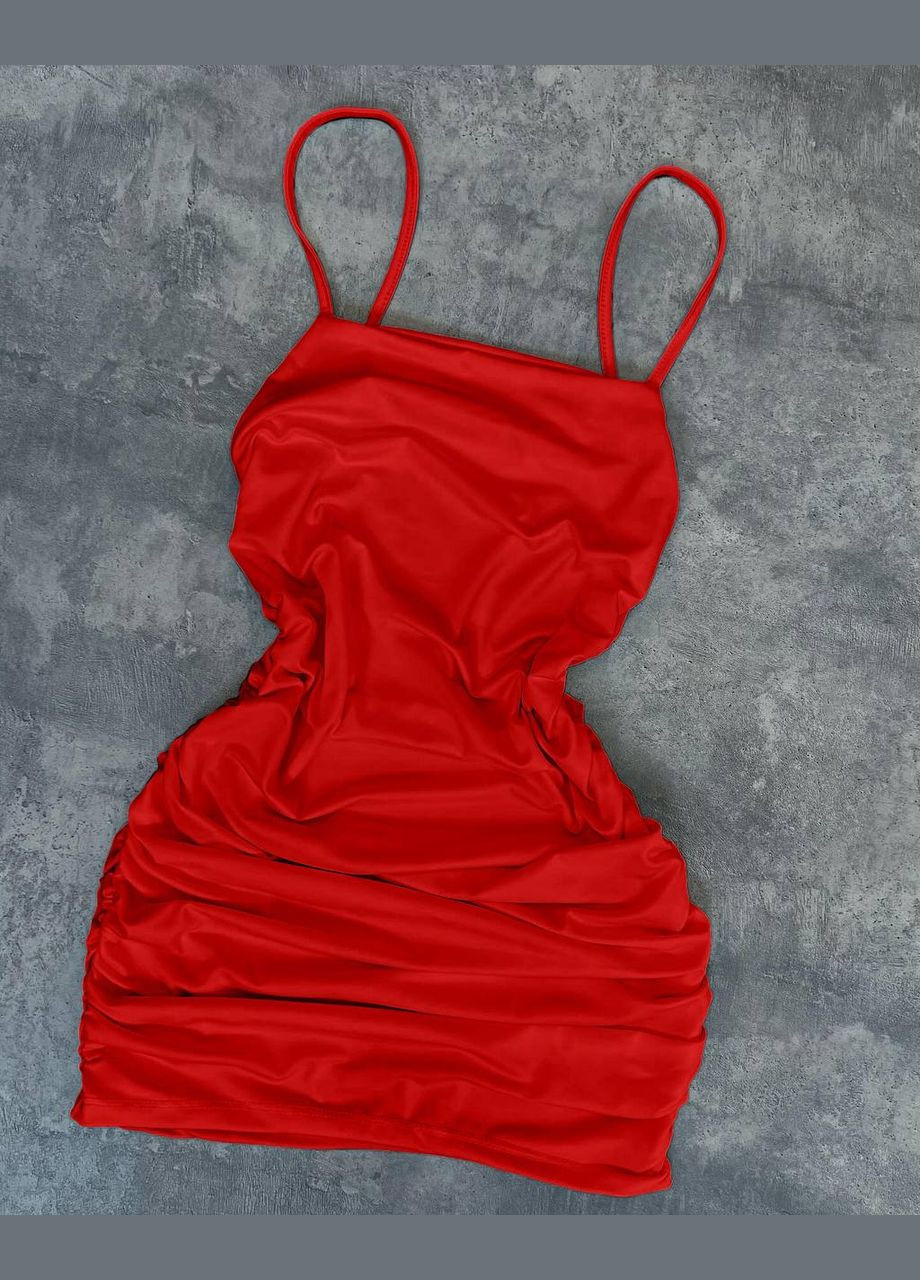 Червона повсякденний сукня жіноча Україна однотонна