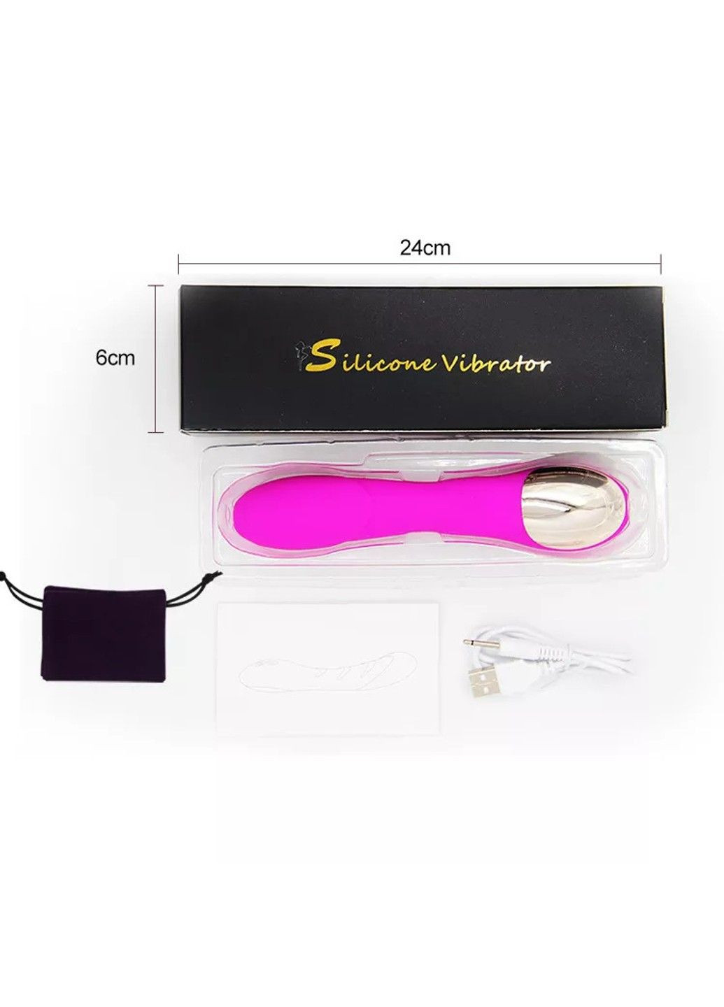 Вібратор для стимуляції зони G та клітора (USB, фіолетовий) We Love (284278496)