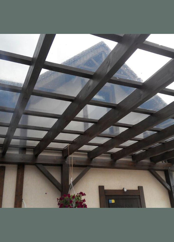 Поликарбонат монолитный 2 мм, 2050 х 2100 мм, прозрачный,, антивандальный BauGlas FSX монолітний полікарбонат (326024743)