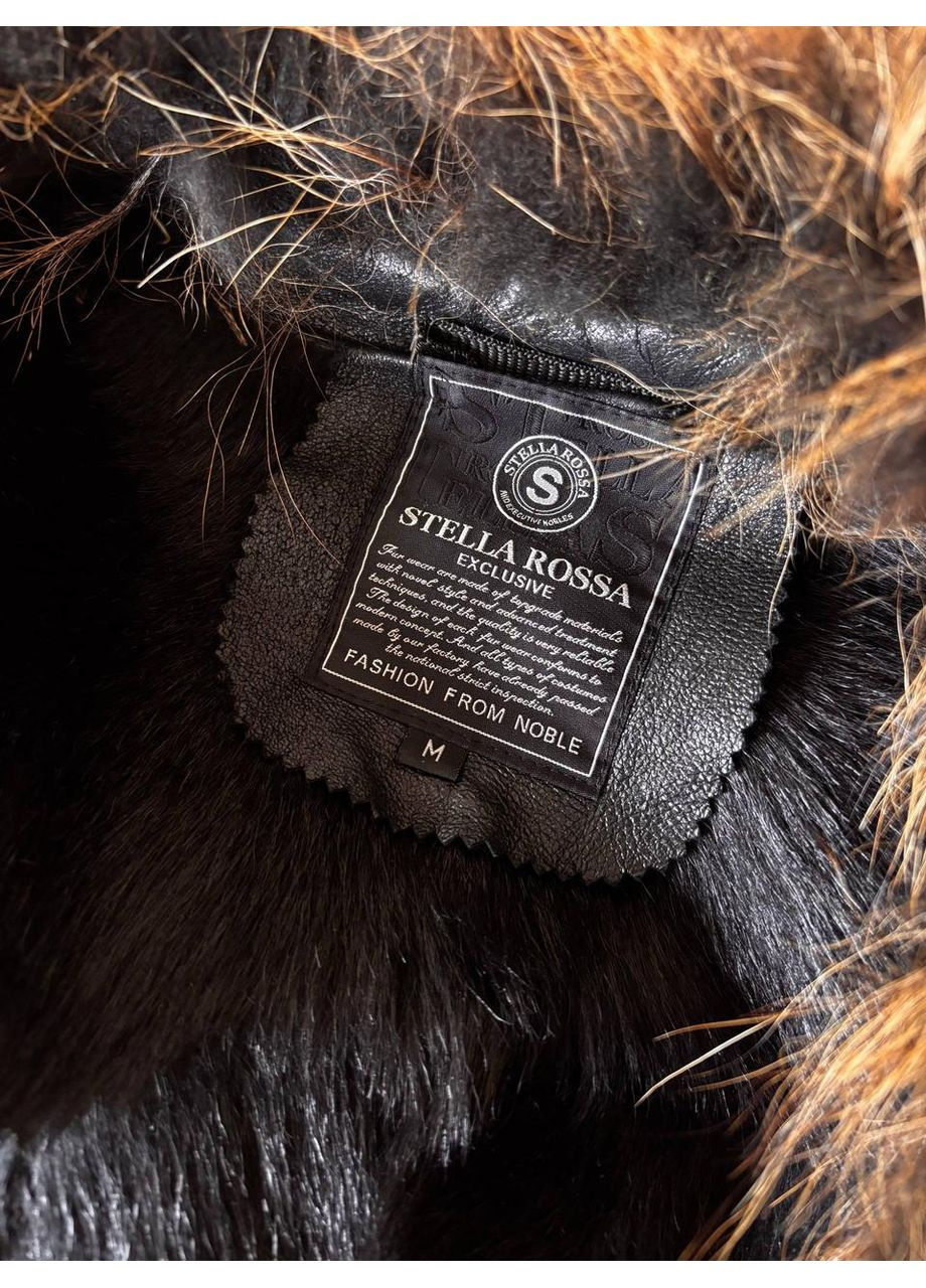 Шкіряна дублянка Stella Rossa з натуральним хутром писця демісезонна дублянка, розмір S/M No Brand (366890487)
