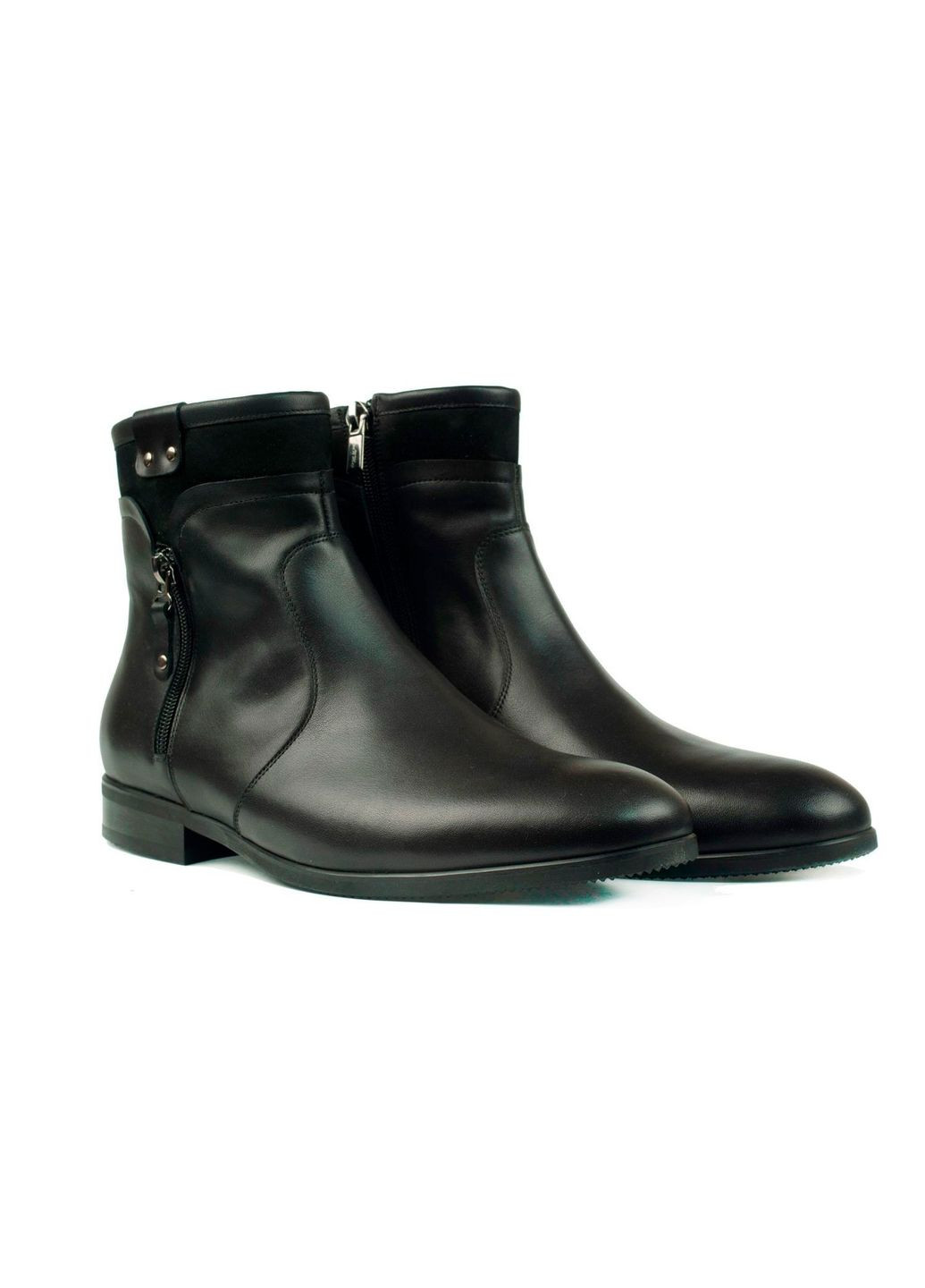 Черные зимние ботинки (р) кожа 0-2-1-6355 Stepter