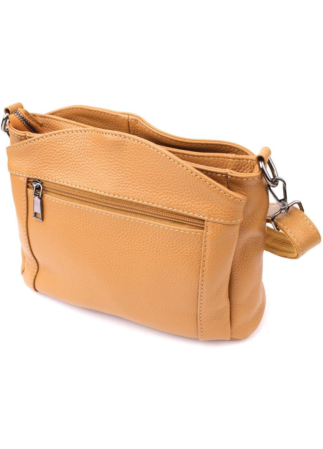 Сумка кросс-боди через плечо из натуральной кожи женская средняя Рыжий 40331 Vintage (361970394)
