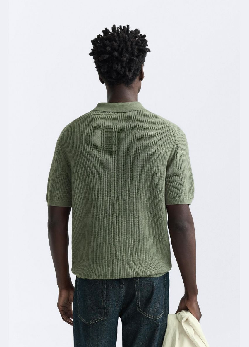 Футболка поло Zara лляна 2893/304 Greenish (316388637)