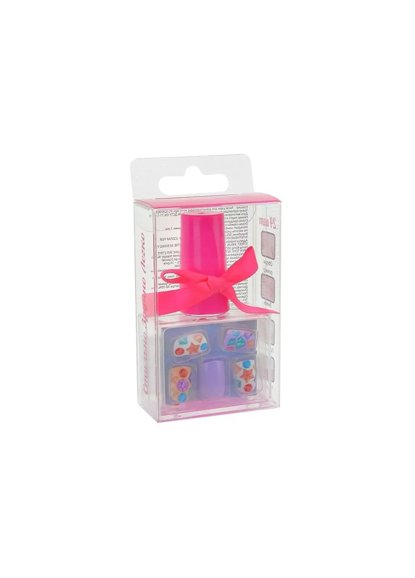 Накладні нігті дитячі на клейовій основі PL-524-003 Ціна за бокс 24 штуки No Brand (362428285)