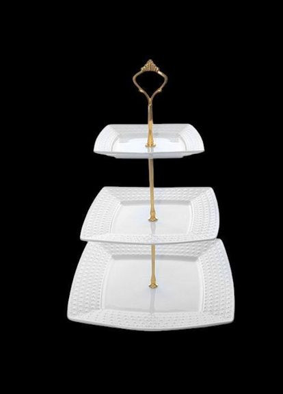 Фруктовница фарфоровая 3 яруса 6"/8"/10"(15/20/25 см) MC2656 Stenson (326787447)