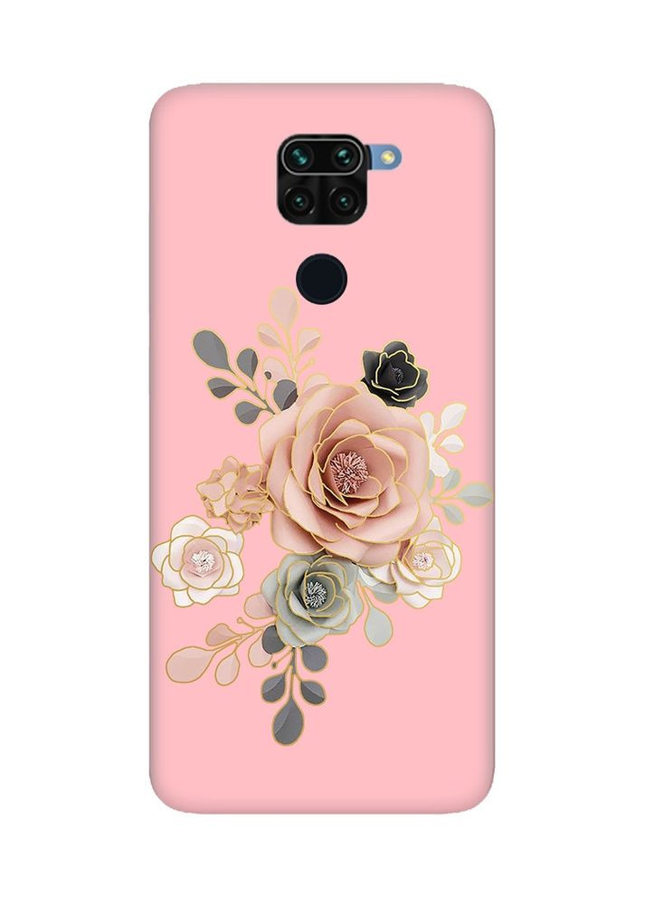 Матовий рожевий чохол на Xiaomi Redmi Note 9:: Троянди (принт 275) Creative (360711326)