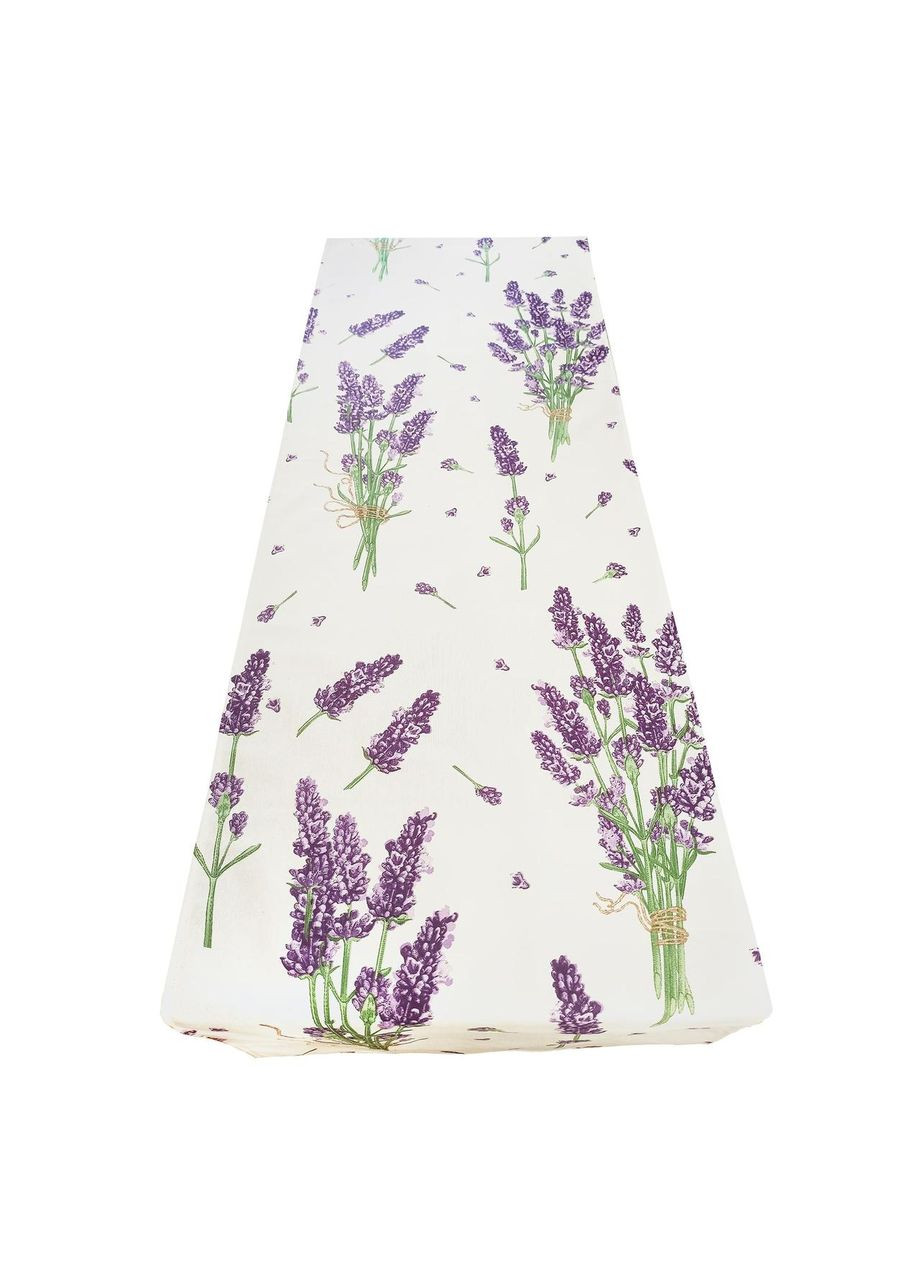 Декоративна доріжка на стіл, бавовняна настільна доріжка з водовідштовхувальним покриттям "Лаванда" 37х100 Maystat (305390201)