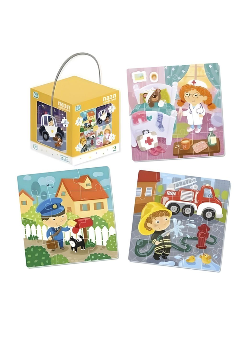 Пазлы 4 в 1 Профессии, 72 элемента цвет разноцветный CB-00284365 Dodo (358068140)