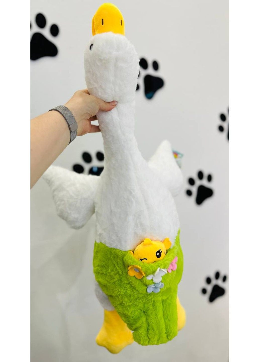 М'яка іграшка гусак, карман з іграшкою, 74-33-16 см Limo Toy (333986184)