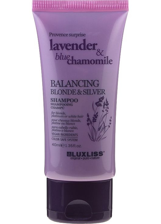Шампунь для блонда Balancing Blonde & Silver Shampoo 500ml (1010235-73181) Luxliss (368650173)
